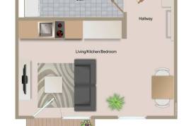 Ready to move: Furnished Studio Apartment with Balcony next to Park Humboldthain