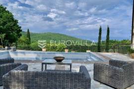 Brseč - a beautiful luxury villa with a pool and a panoramic view of the sea