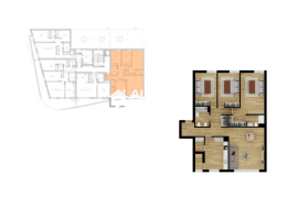 Three bedroom apartments in the initial phase of construction in Quarteira, Algarve