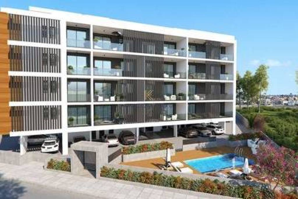 Two Bedroom Flat with Pool View Veranda in McDonalds Drive Thru area, Larnaca