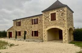 MONPAZiER: Perigourdine contemporaine avec piscine, terrain constructible.