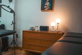 Versatile workspace with storage and private office