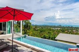 3 Sea View Villas Available, Total of 8 Bedrooms for Sale in the Hills of Nathon, Koh Samui