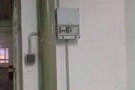 Large closed garage space with storage room and natural light. Large closed garage space with storage room and natural light.