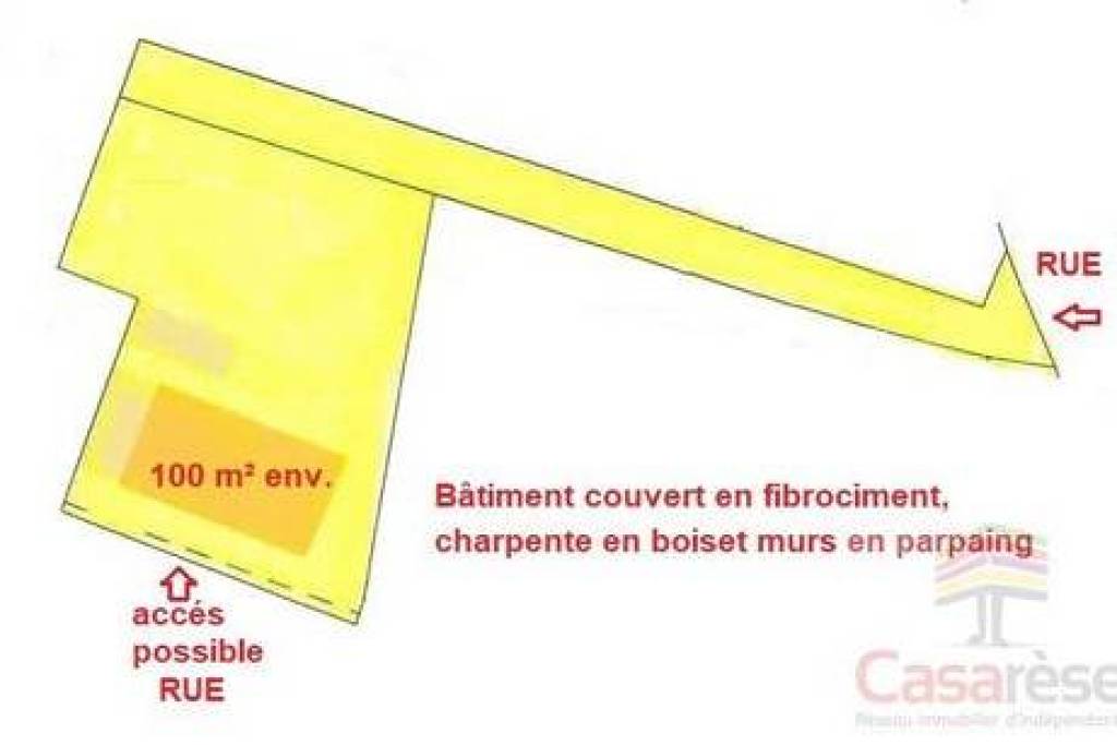Bâtiment Hangar sur 1002m² terrain, constructible et divisible à 45400 FLEURY LES AUBRAIS