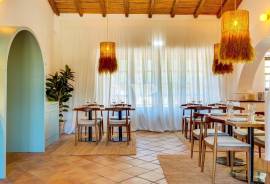 Outdoor Restaurant with Wooden Deck and Surrounding Tropical Setting, Almancil