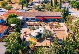 Outdoor Restaurant with Wooden Deck and Surrounding Tropical Setting, Almancil