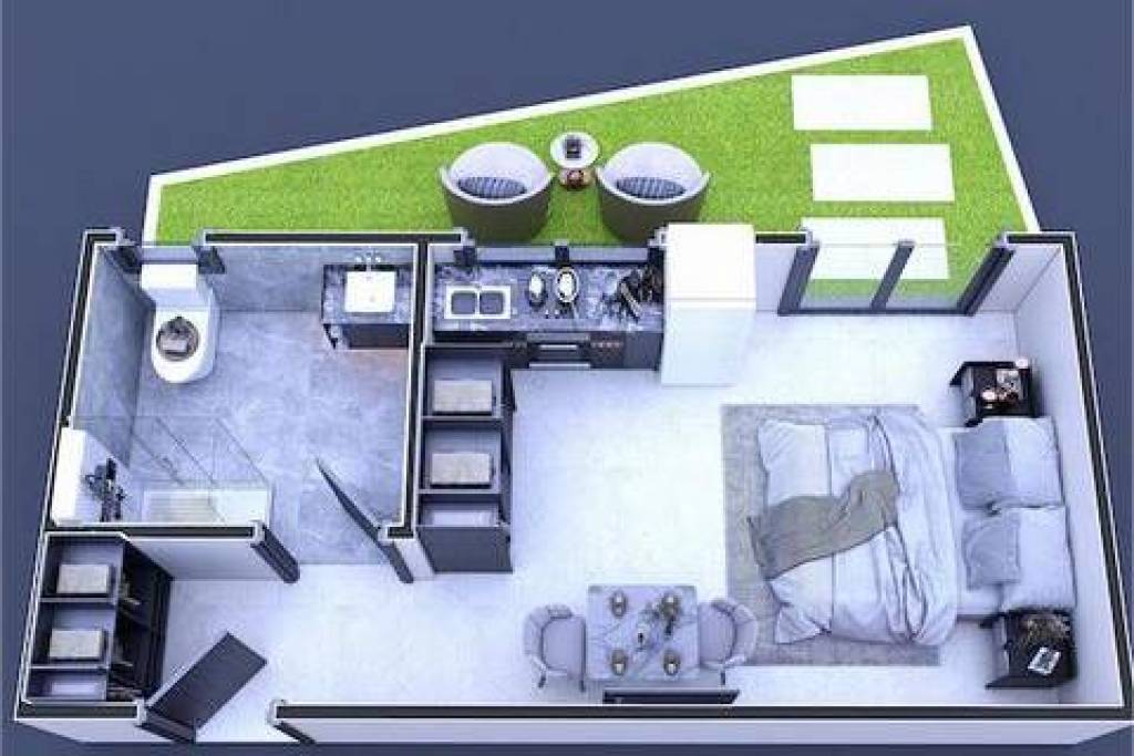 Almaza Suites – Студия с частным садом у бассейна