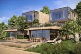 Luxury lakefront apartment with terrace, pool and garden
