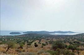 Panoramic seaview plot with build. license above the Elounda Bay