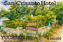San Crisanto Beach Hotel for Sale | 4 Bed, 4 Bath | 4,150,000 MXN ($230,555 USD)