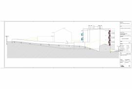 Plot of Urban land with old house, vacant, with construction project of building with seven apartments.