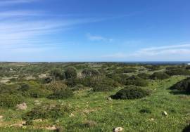 Rustic land with 9440 m2 of area and sea view located 1km from Praia da Ingrina