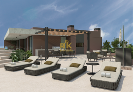 3 bedroom apartment with pool and patio