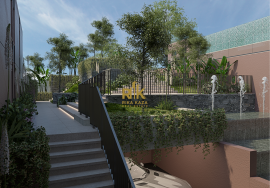 3 bedroom apartment with pool and patio