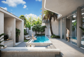 Modern 4-bedroom pool villa for sale 2 minutes from Nai Harn Beach