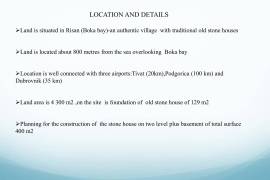 Excellent Plot of land with planning for sale in Risan Kotor