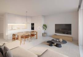 Modern apartments under construction in a gated condominium. Modern apartments under construction in a gated condominium.